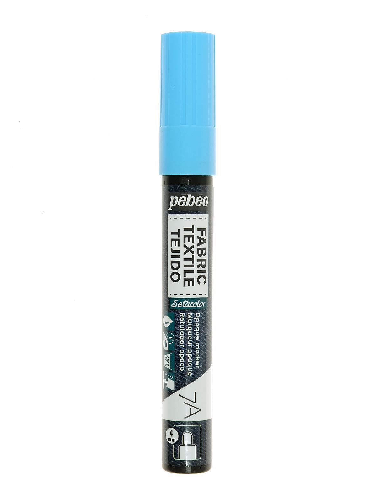 7A Fabric Markers 4 mm pastel blue opaque