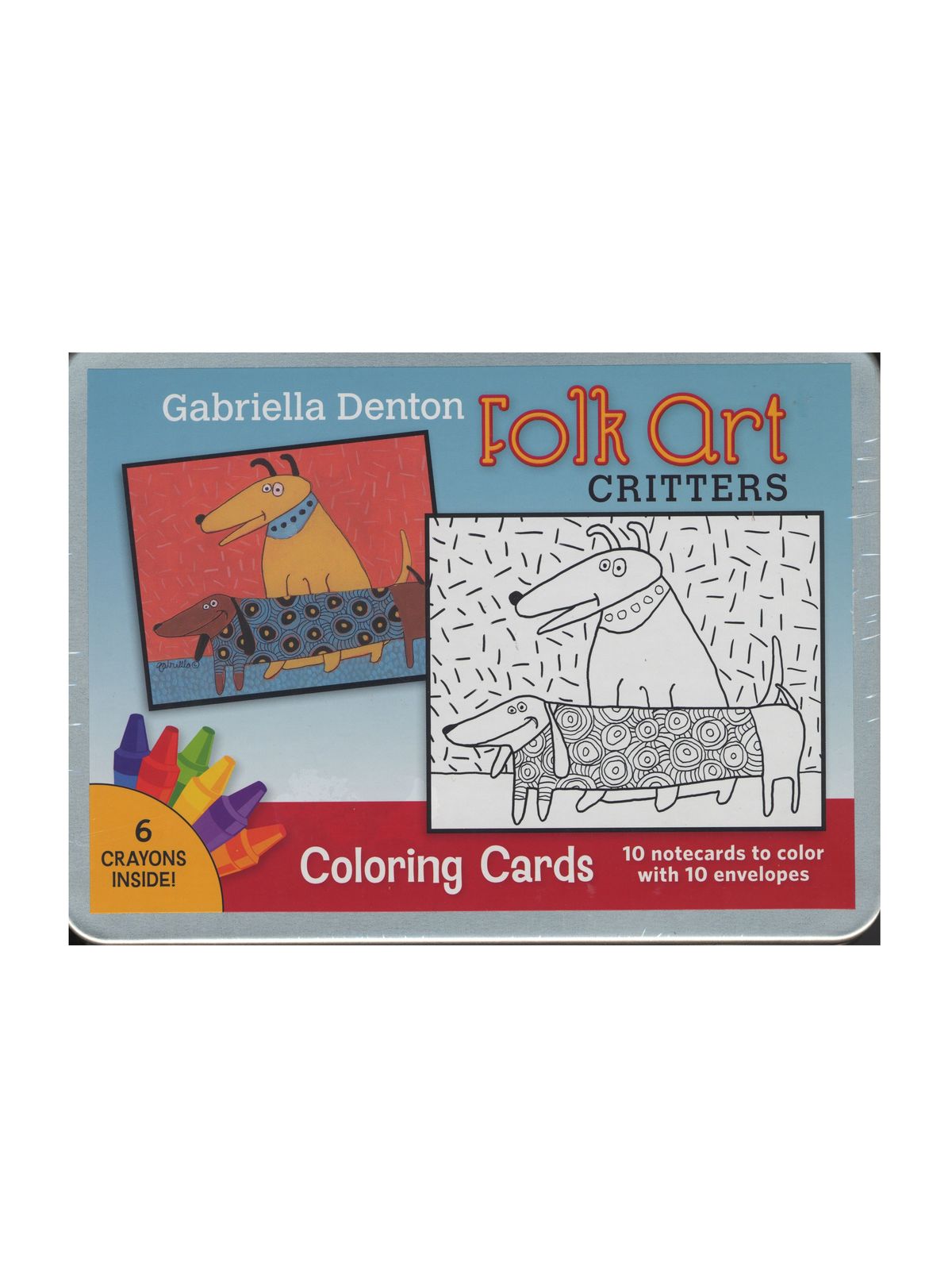 Coloring Cards Gabriella Denton: Folk Art Critters