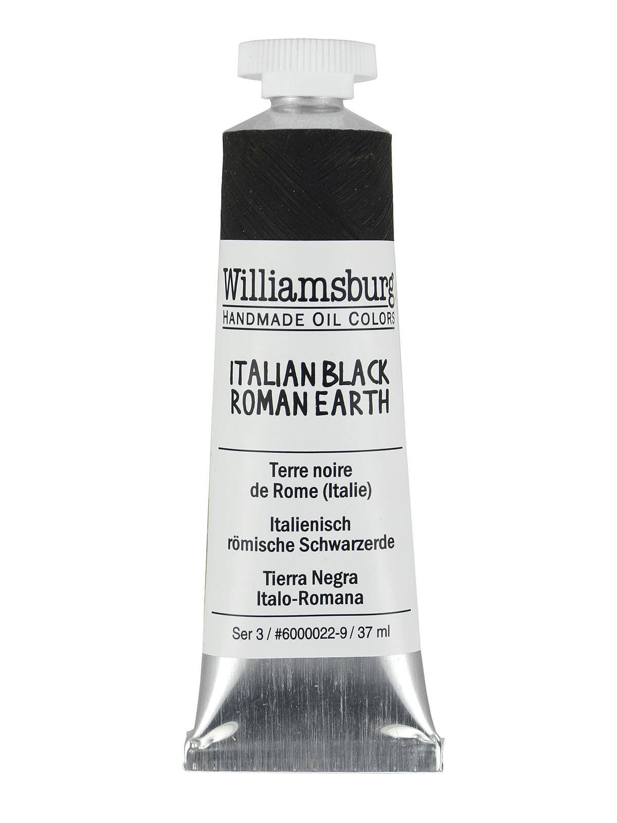 Handmade Oil Colors Italian black Roman earth 37 ml