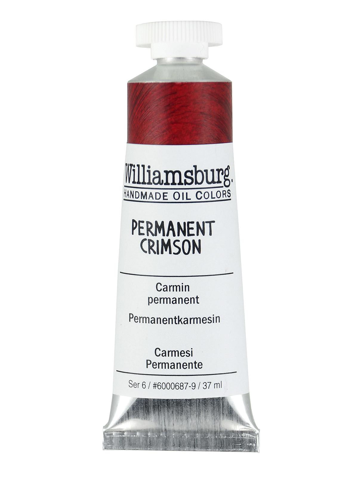 Handmade Oil Colors permanent crimson 37 ml