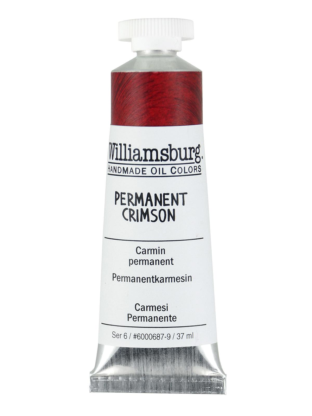 Handmade Oil Colors Permanent Crimson 37 Ml