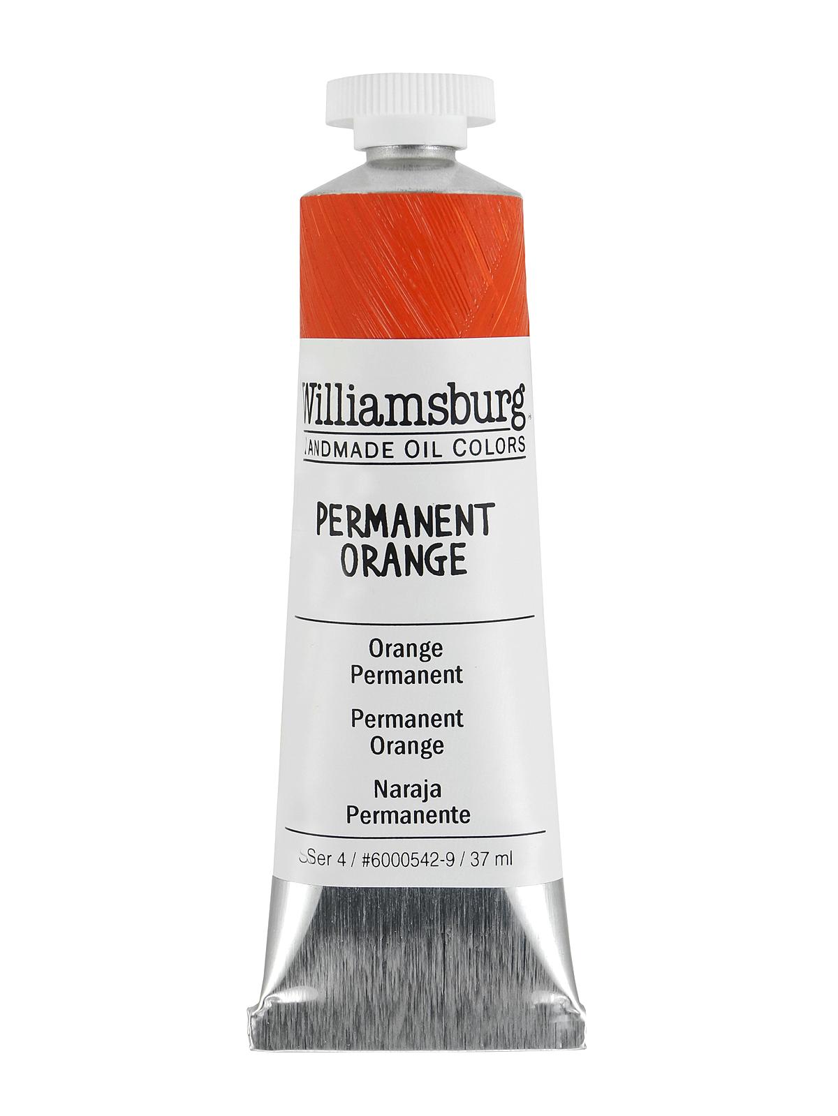 Handmade Oil Colors permanent orange 37 ml