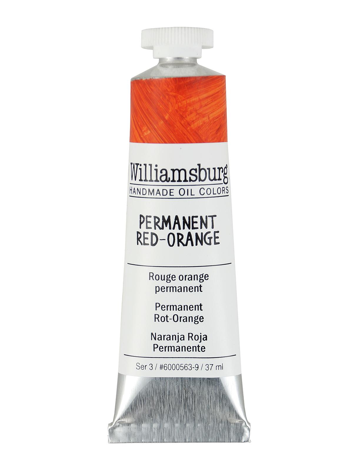 Handmade Oil Colors Permanent Red Orange 37 Ml