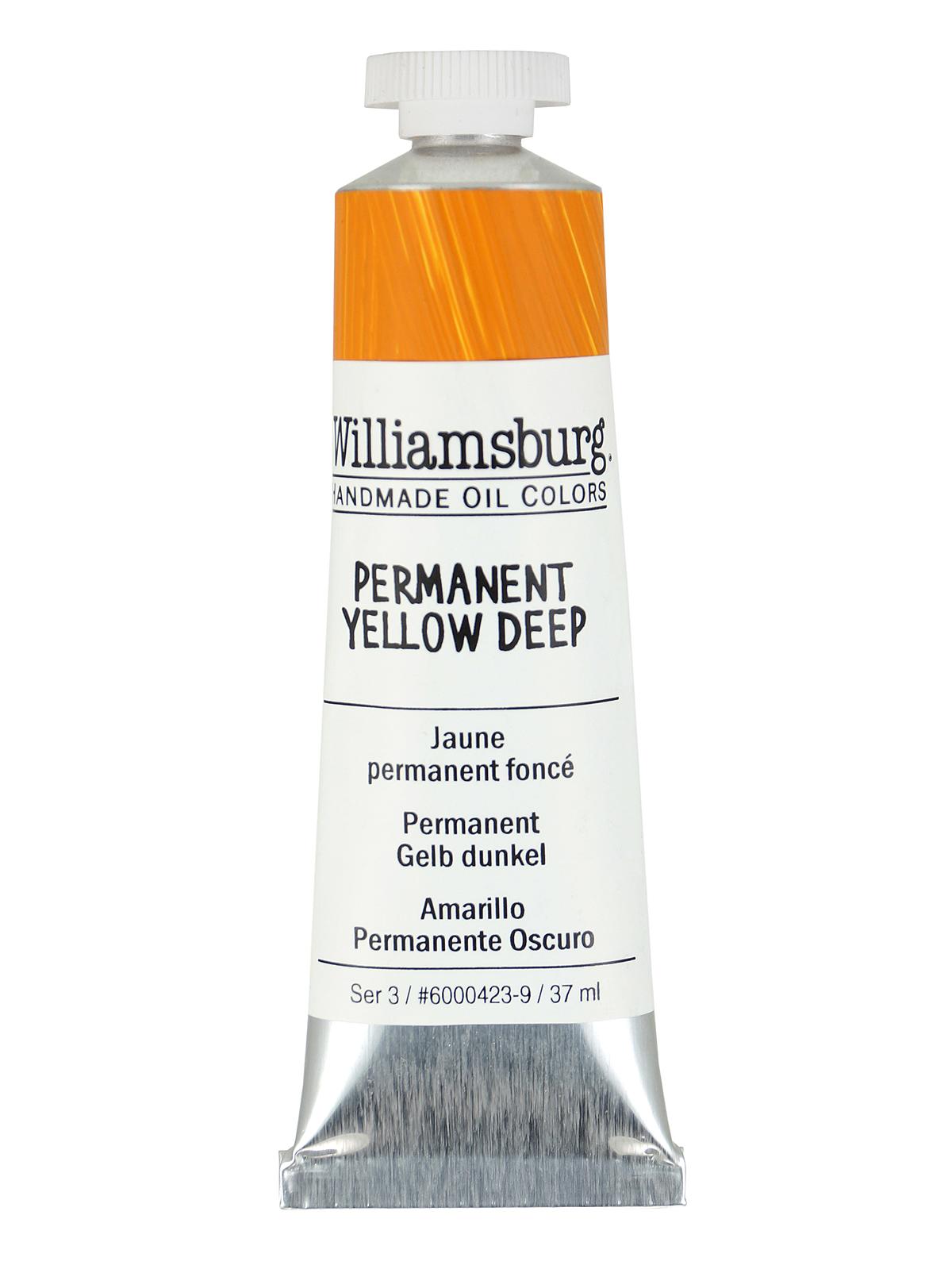 Handmade Oil Colors permanent yellow deep 37 ml