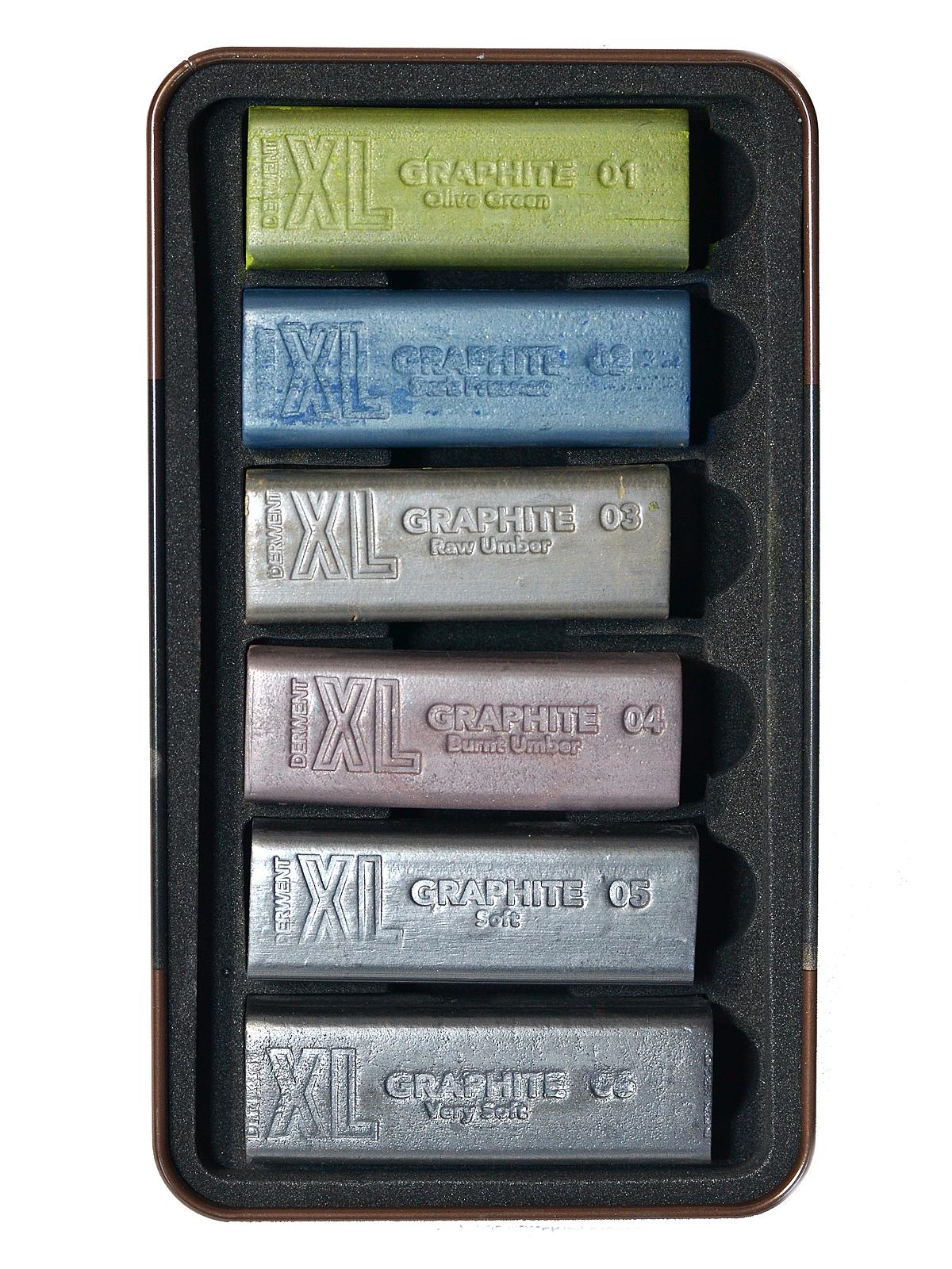 XL Graphite Blocks assorted set of 6
