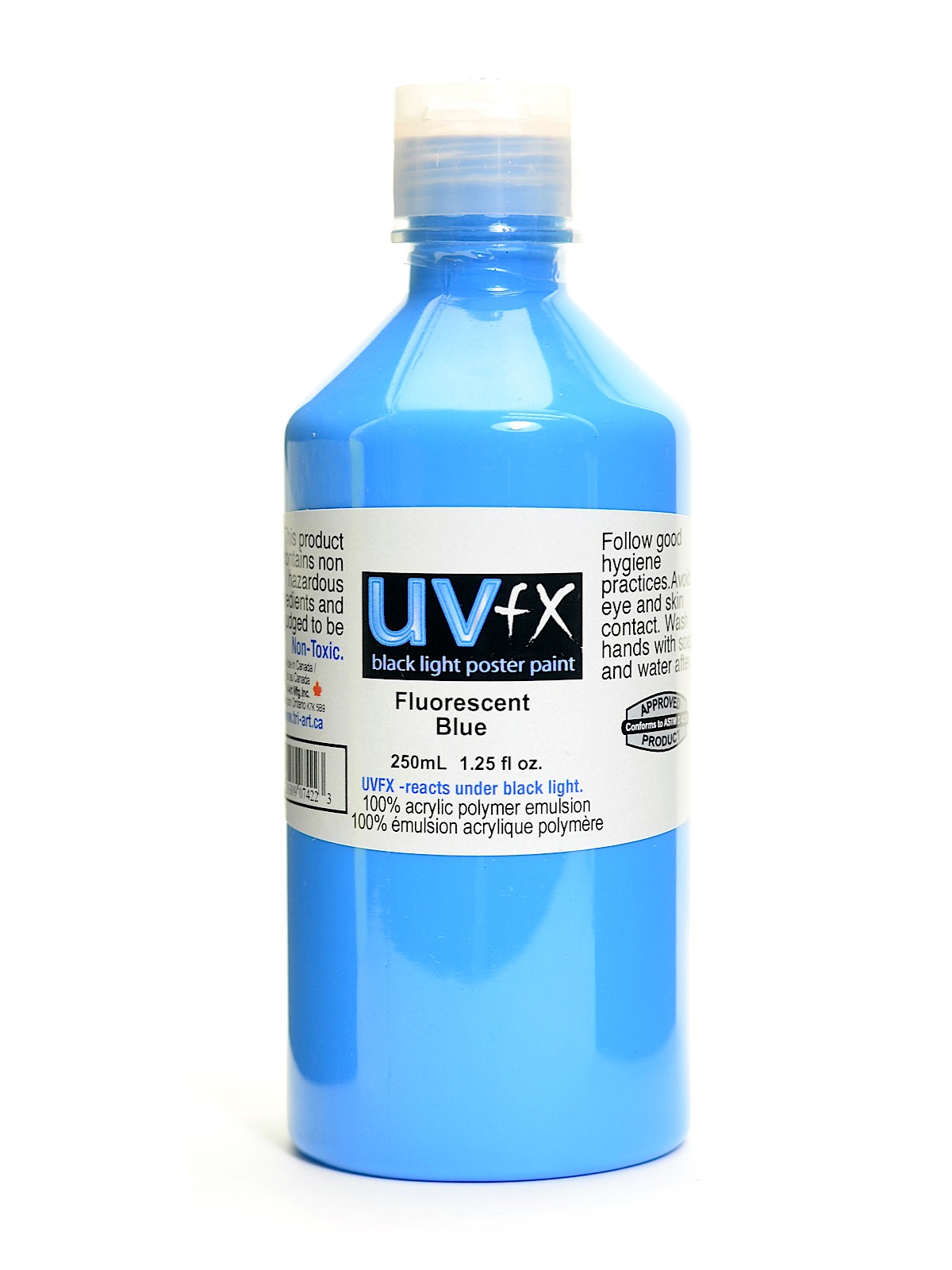 UVFX Black Light Poster Paint fluorescent blue 250 ml bottle