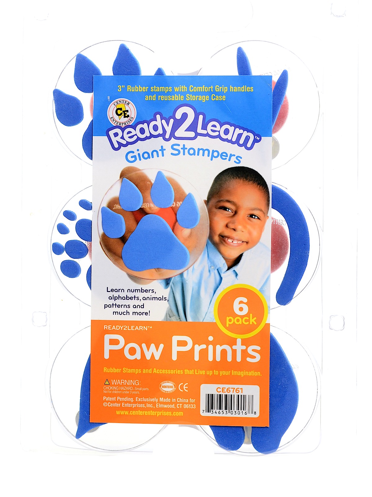 Ready2learn Giant Stampers Paw Prints Set Of 6