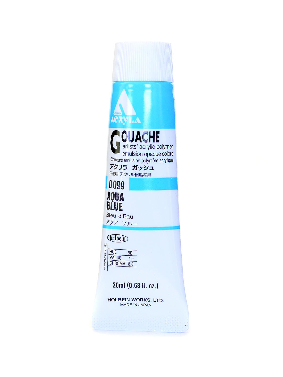 Acrylic Gouache 20 ml aqua blue