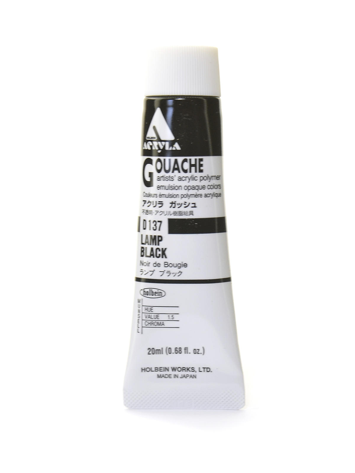 Acryla Gouache 20 Ml Lamp Black