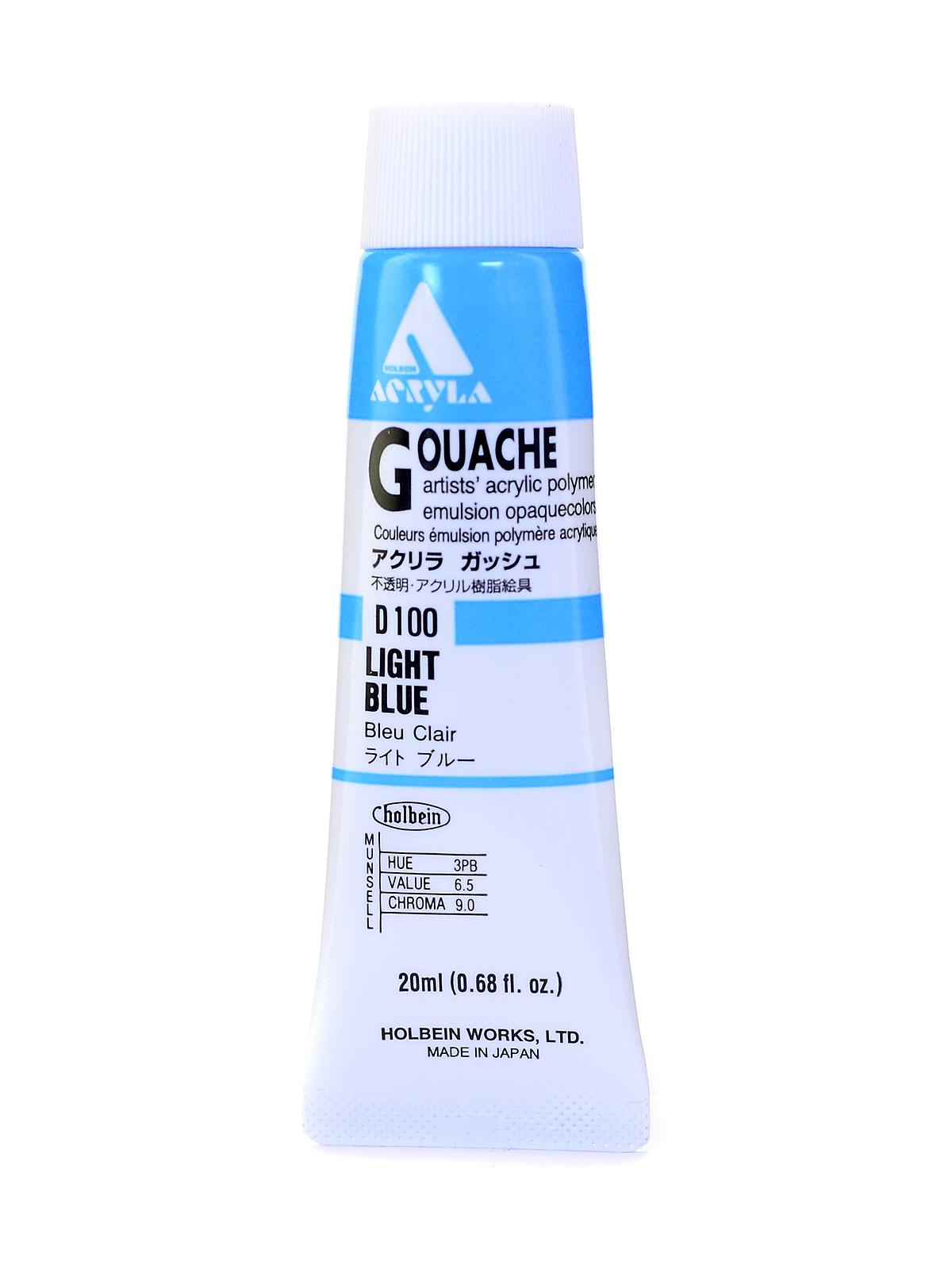 Acrylic Gouache 20 ml light blue