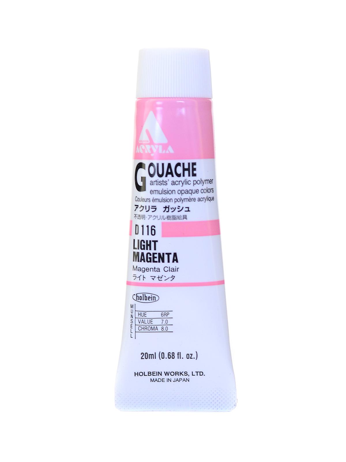 Acrylic Gouache 20 ml light magenta