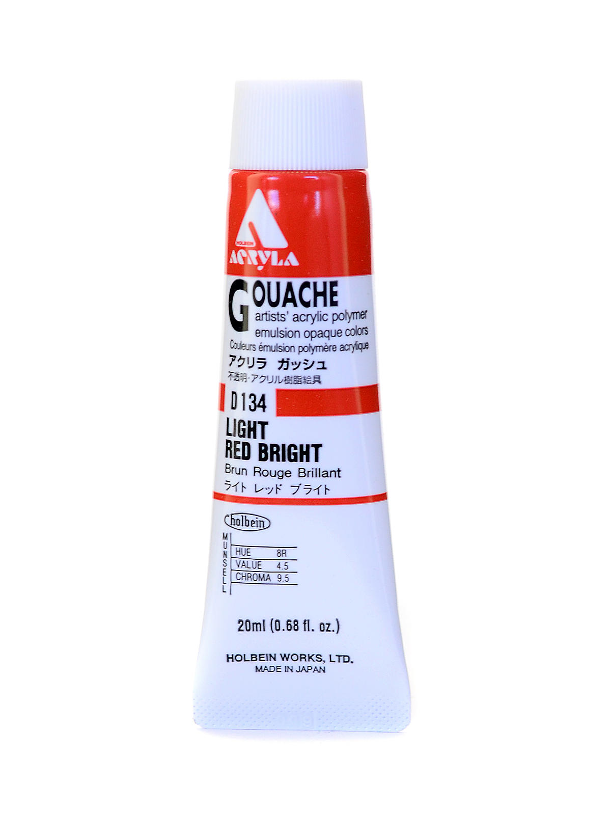 Acrylic Gouache 20 ml light red bright