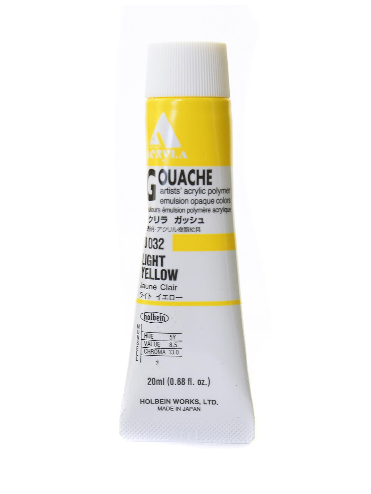 Acrylic Gouache 20 ml light yellow