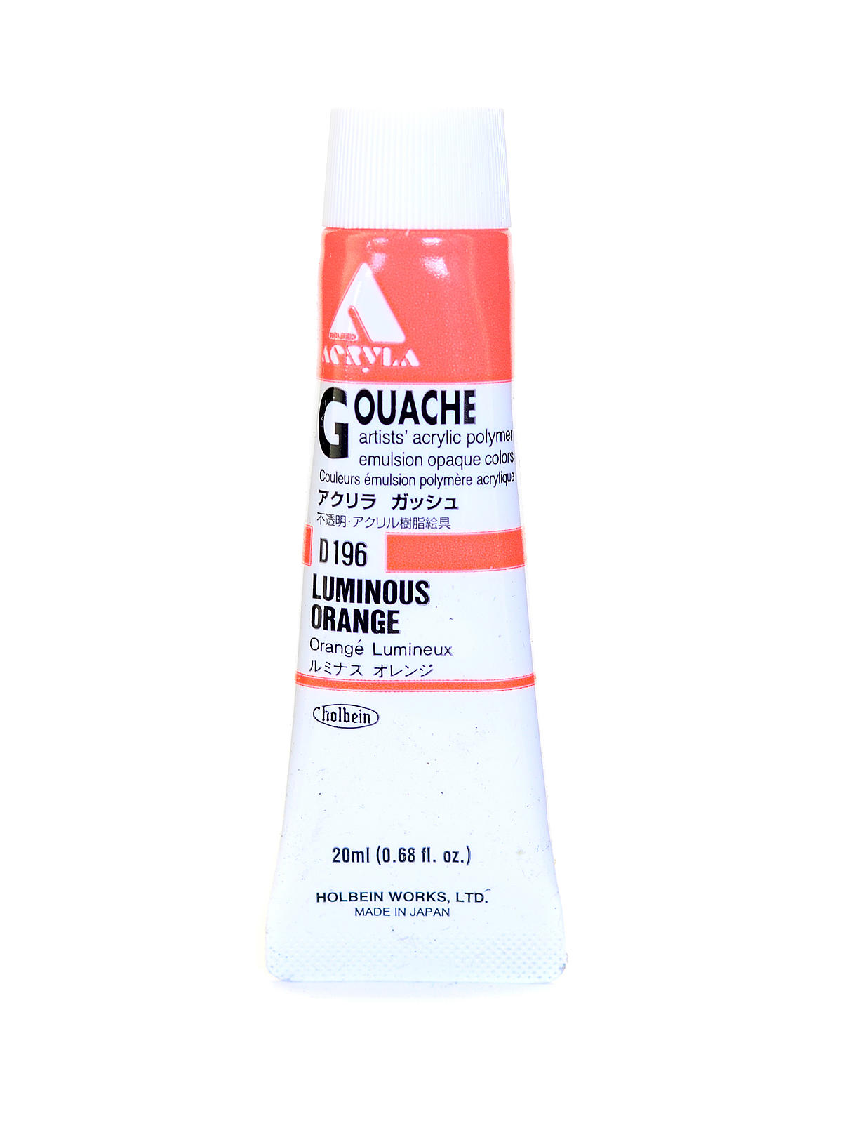 Acrylic Gouache 20 ml luminous orange