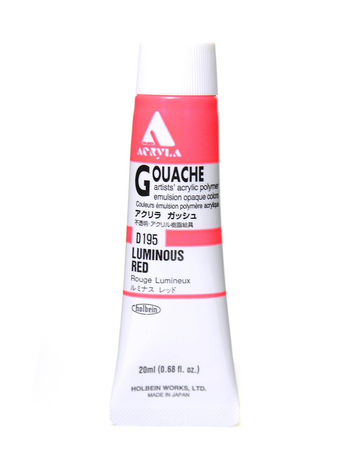 Acrylic Gouache 20 ml luminous red