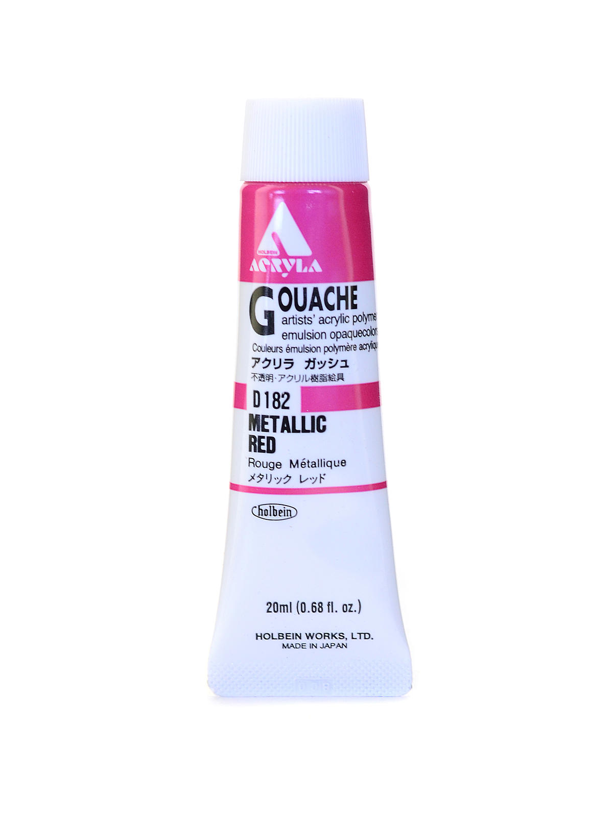Acrylic Gouache 20 ml metallic red