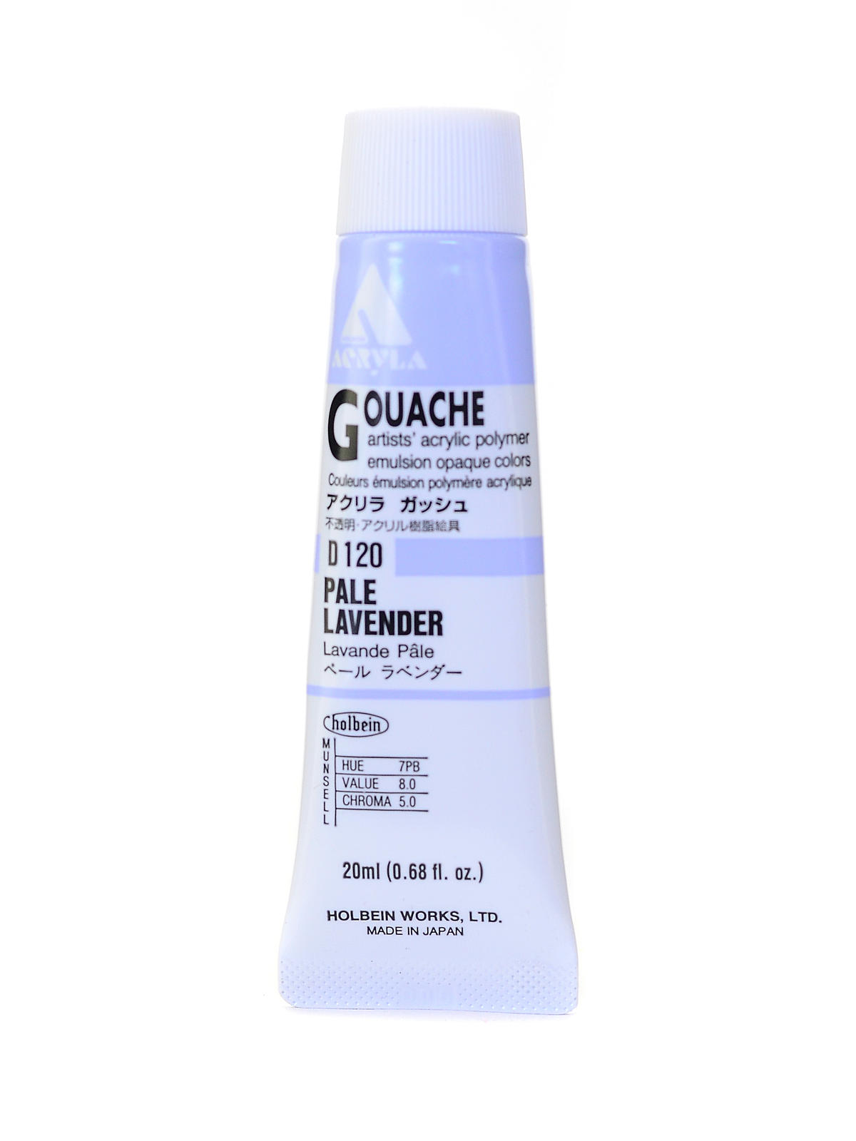 Acrylic Gouache 20 ml pale lavender