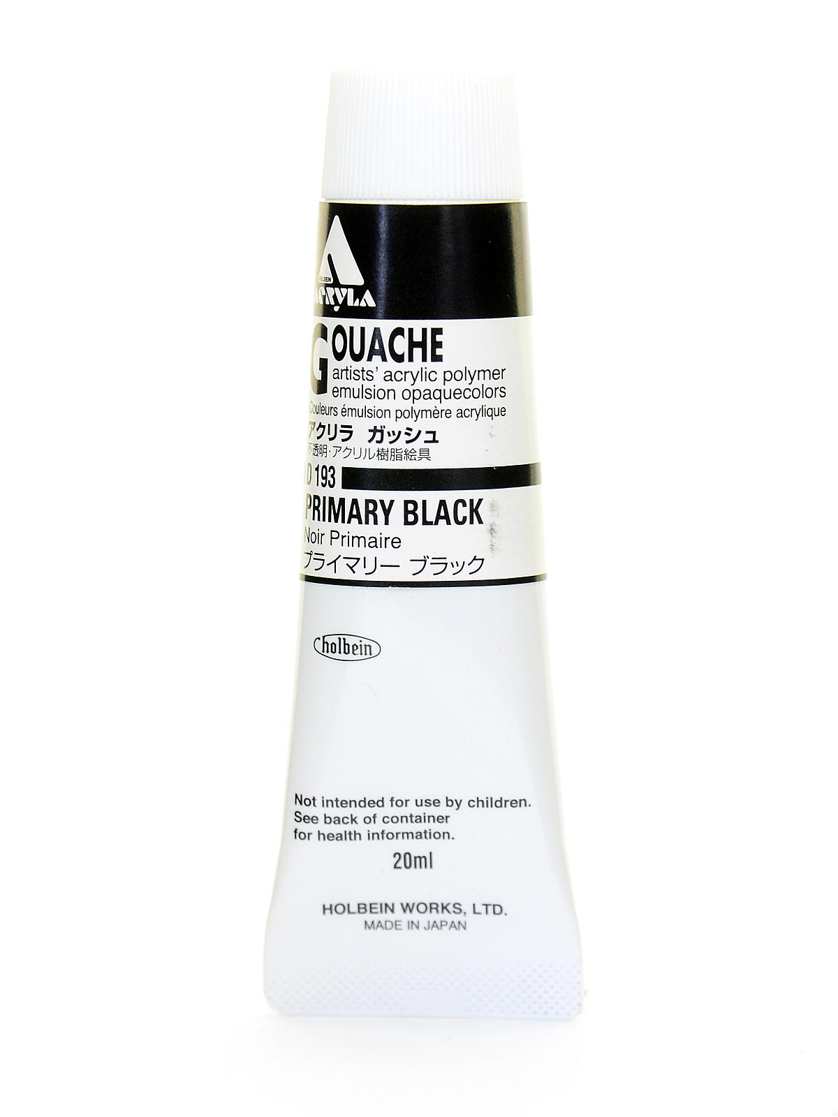 Acrylic Gouache 20 ml primary black