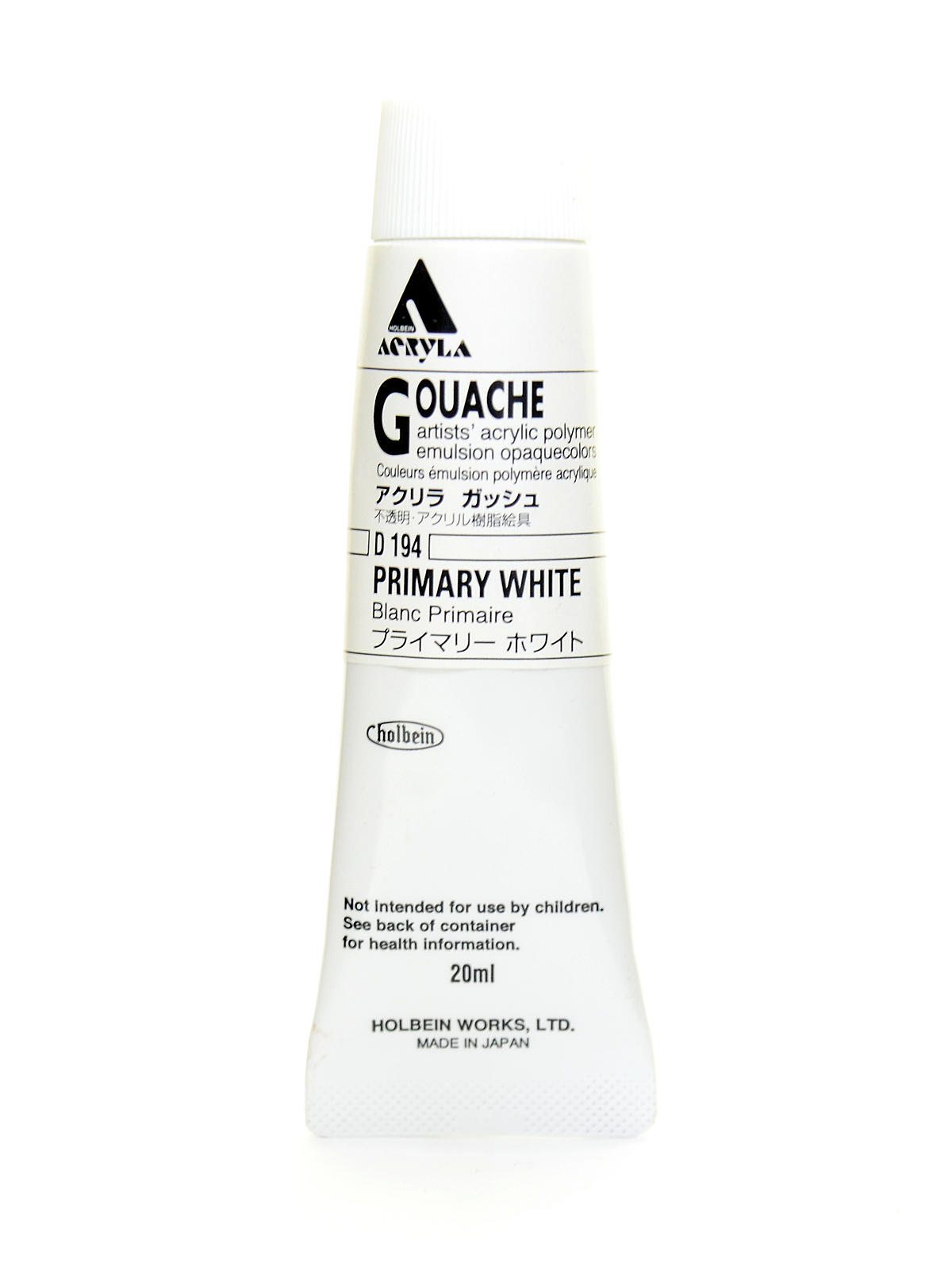 Acrylic Gouache 20 ml primary white