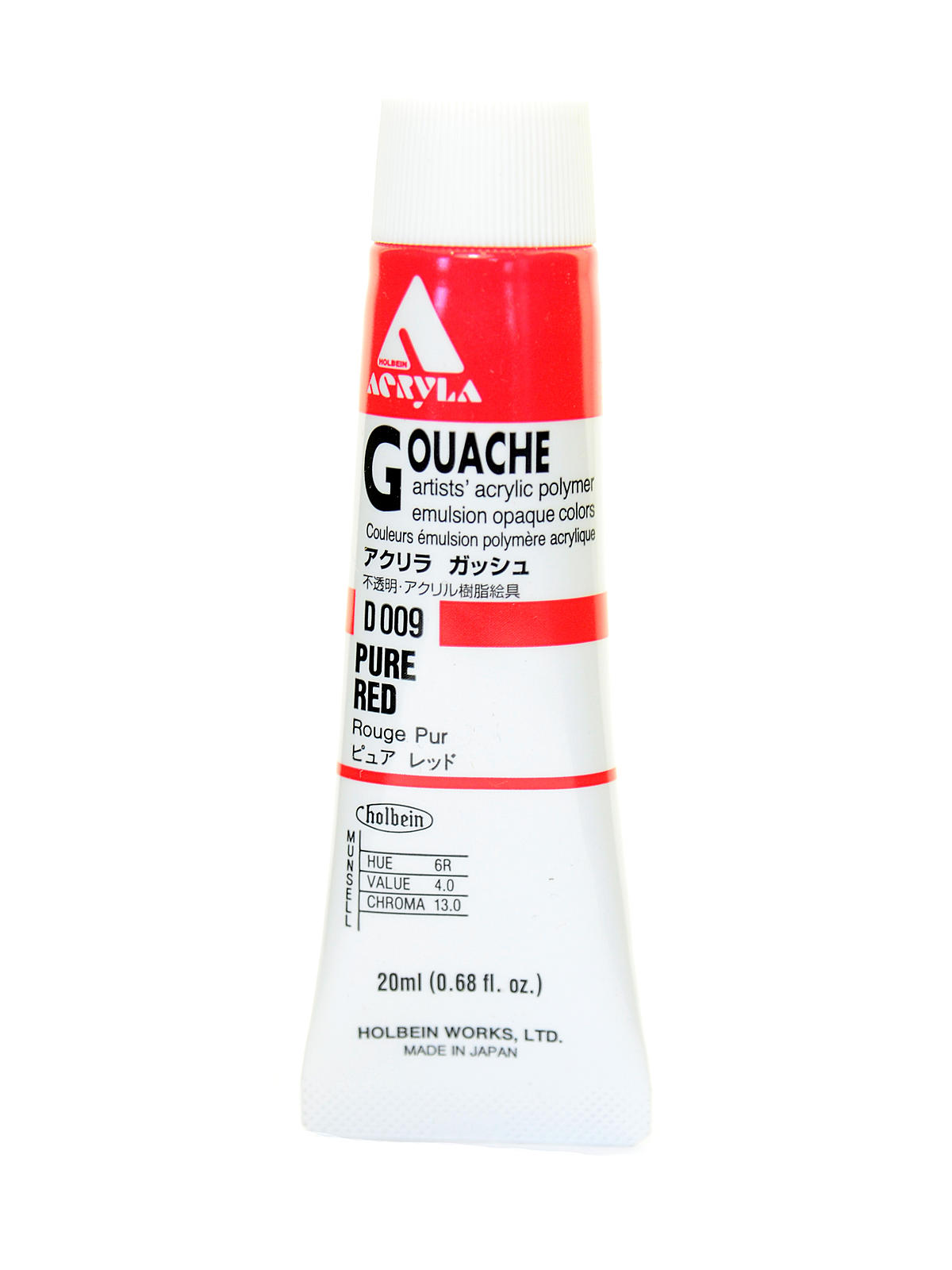 Acrylic Gouache 20 ml pure red