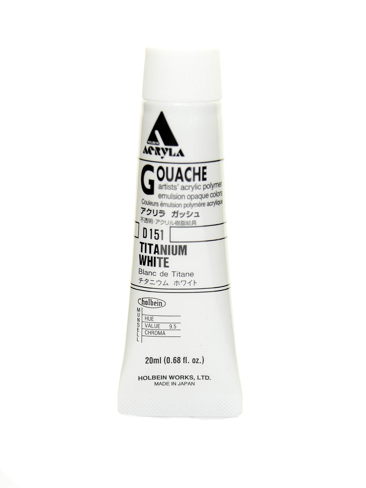 Acrylic Gouache 20 ml titanium white