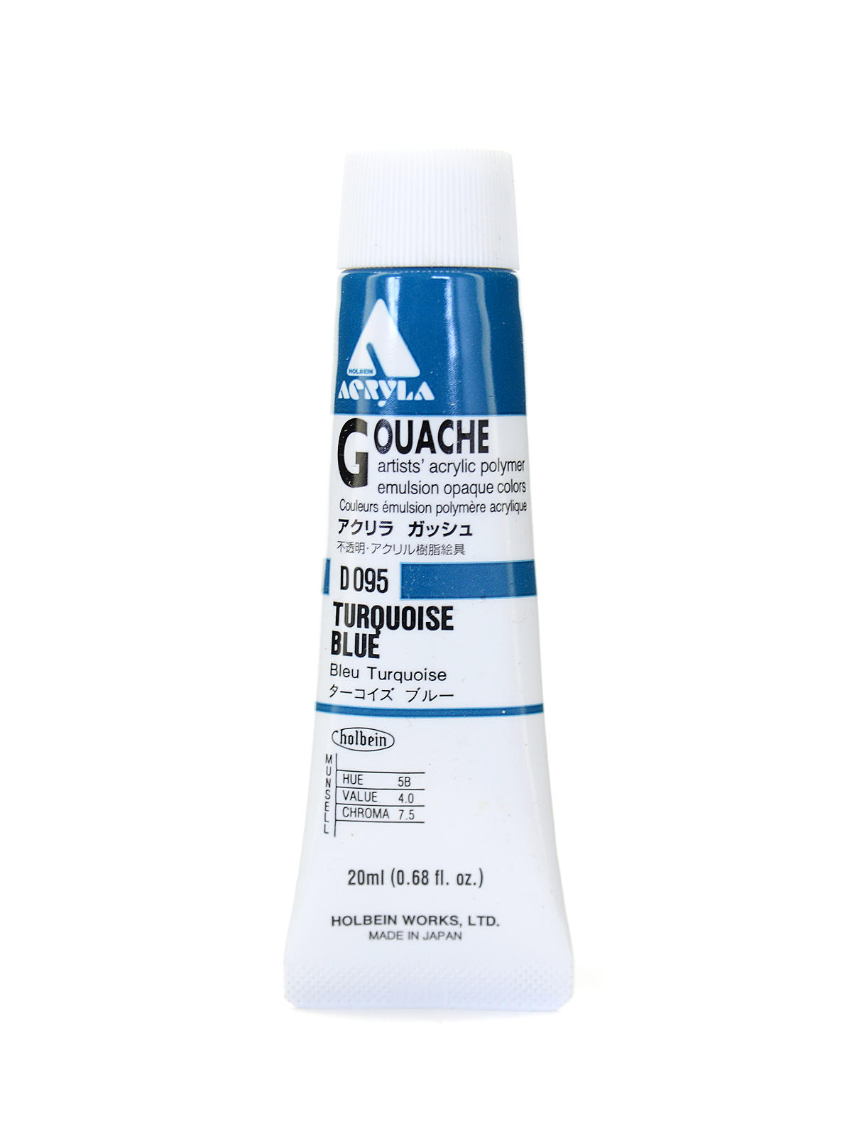 Acrylic Gouache 20 ml turquoise blue