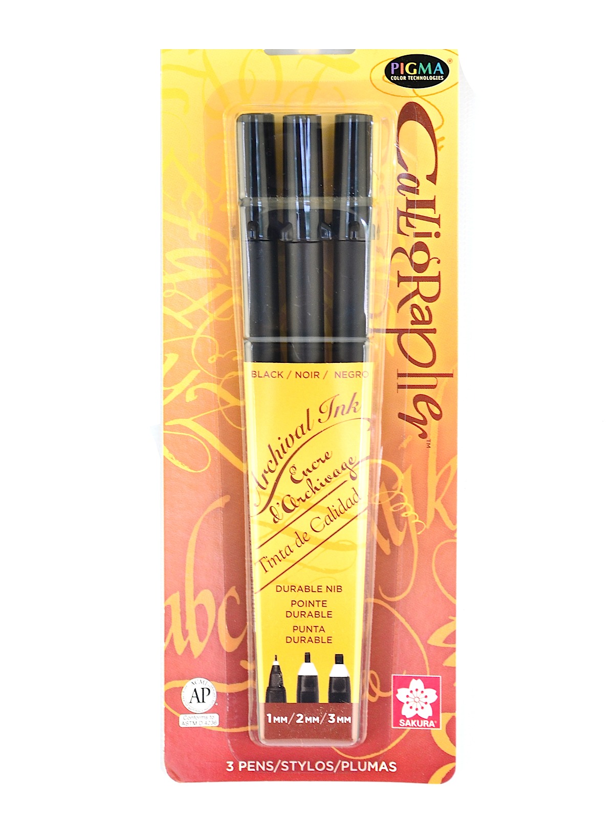 Pigma Calligrapher Pens black set of 3