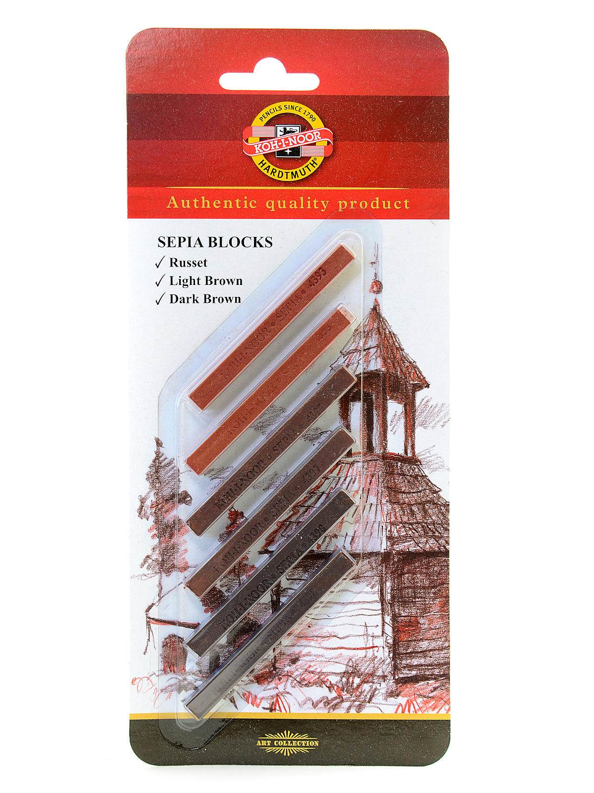 Artists' Block Sets sepia set of 6