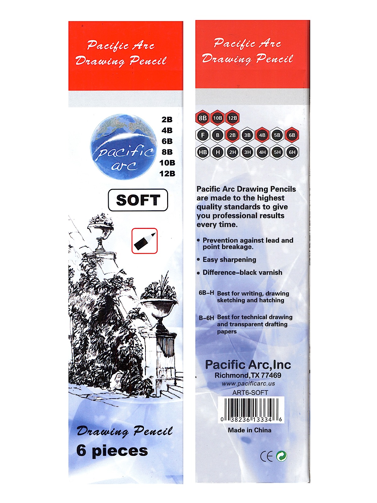 Graphite Drawing Pencil Sets soft set of 6