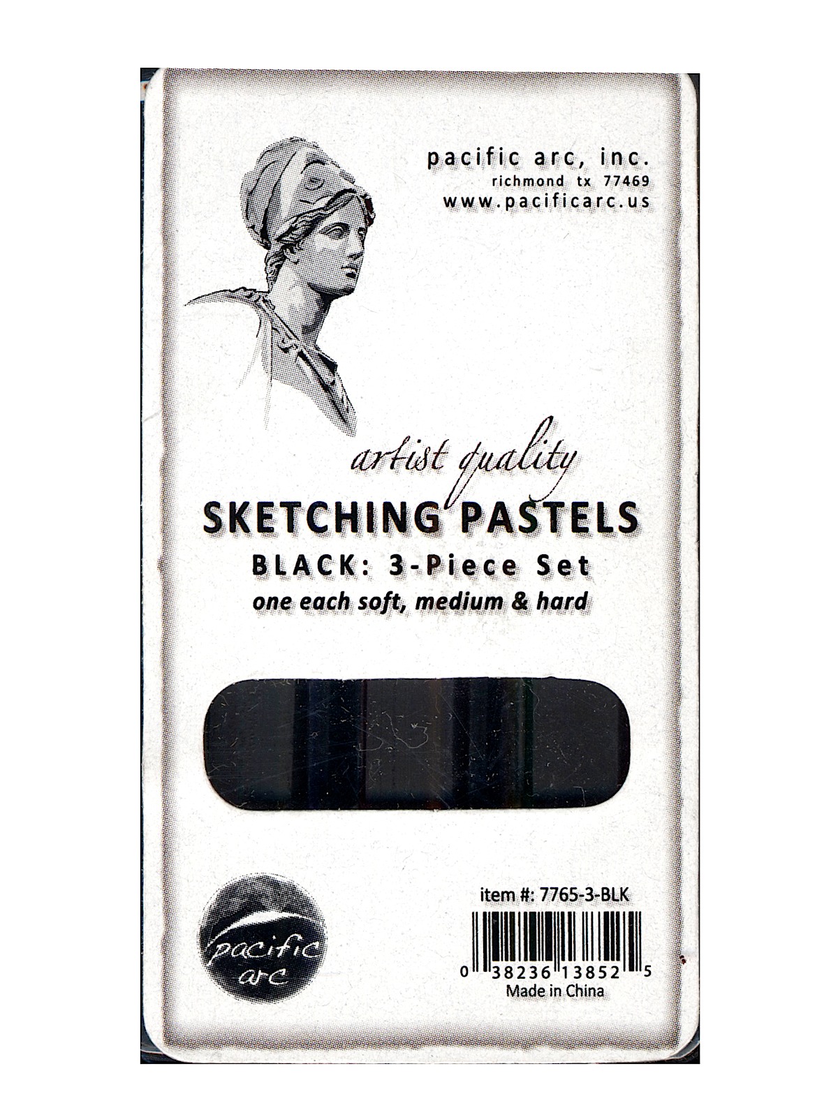 Sketching Pastels Sets Black 3-piece Set