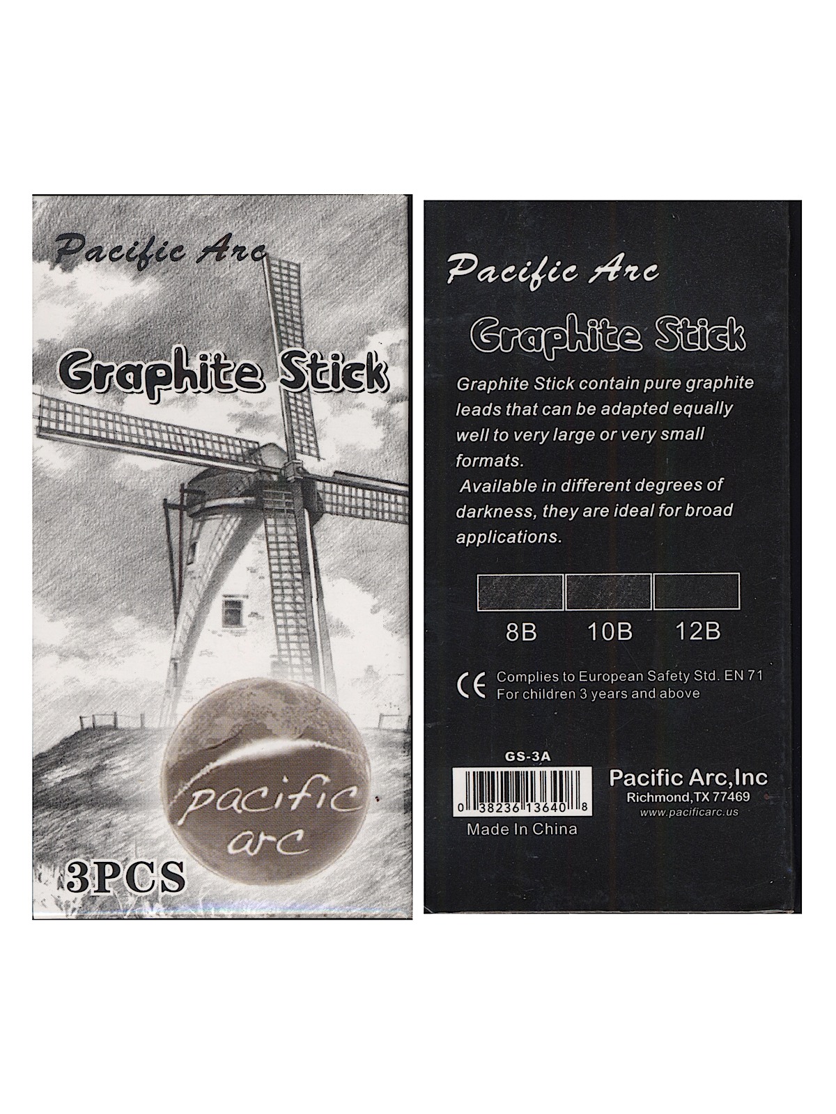 Graphite Stick Sets 12B to 8B set of 3