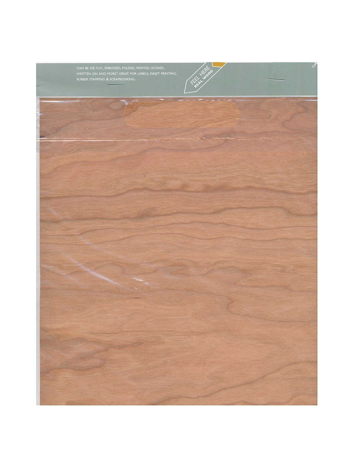 Real Wood Paper Sheets Cherry 8 1 2 In. X 11 In. White Snow Backing