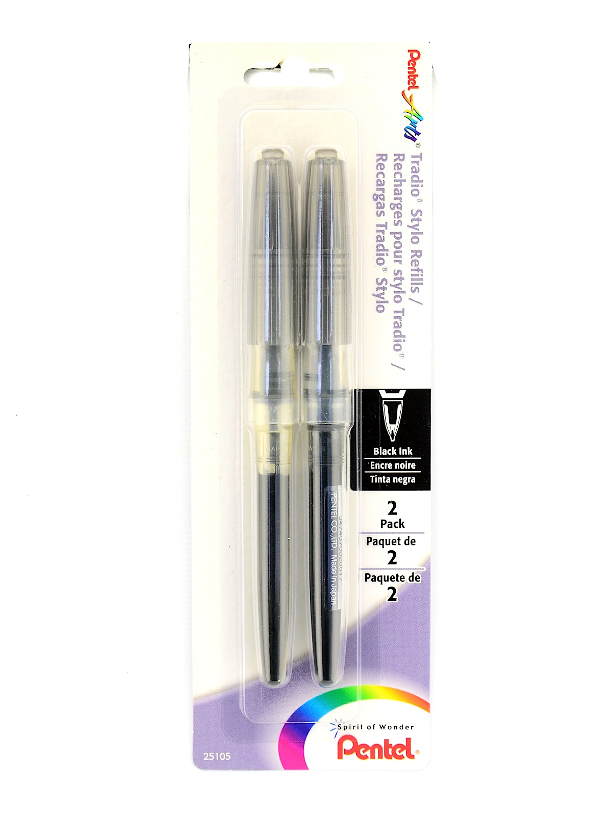Tradio Stylo Sketch Pen refill black pack of 2