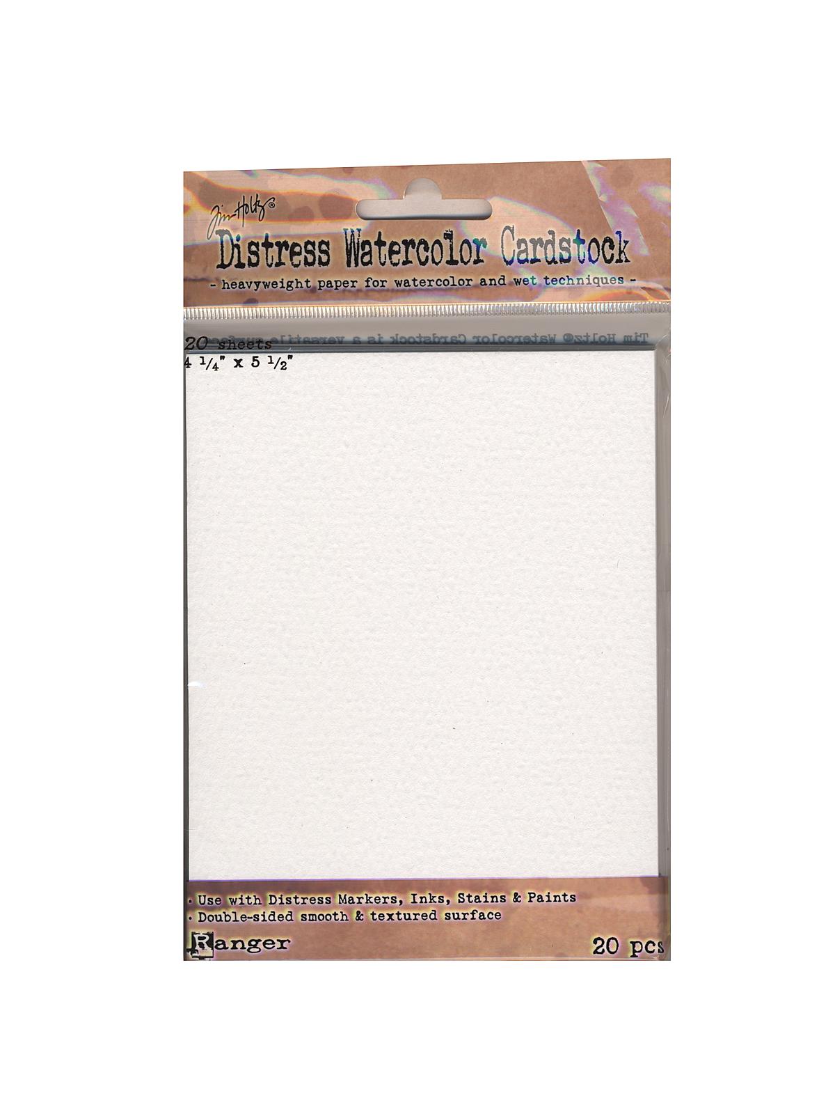 Tim Holtz Distress Watercolor Cardstock 4 1 4 in. x 5 1 2 in. 20 sheets