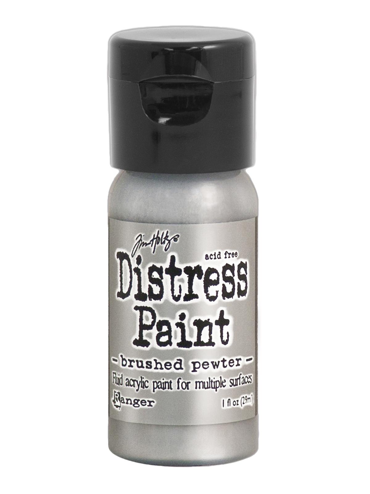 Tim Holtz Distress Paints 1 oz. bottle brushed pewter