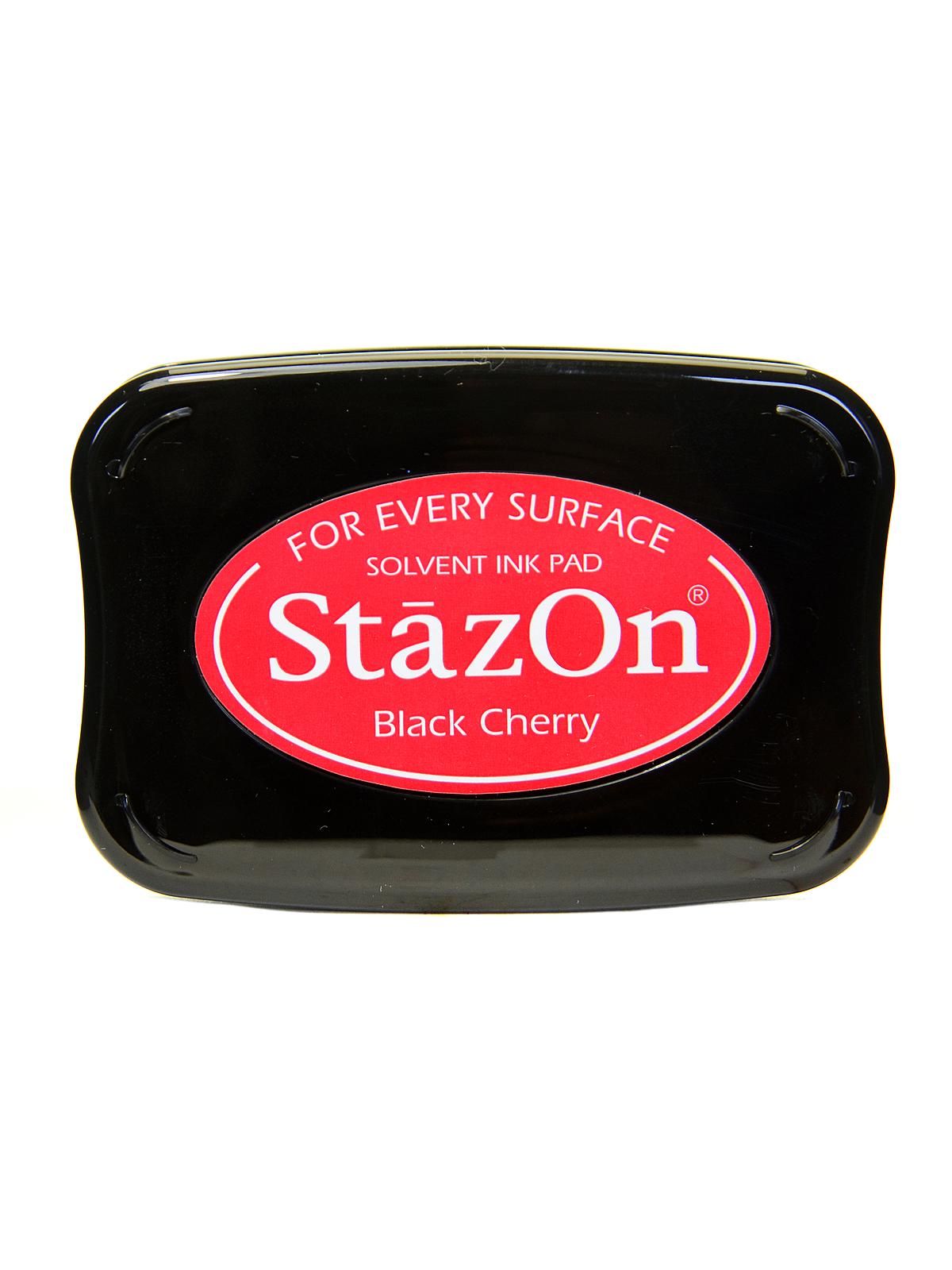 StazOn Solvent Ink black cherry 3.75 in. x 2.625 in. full-size pad