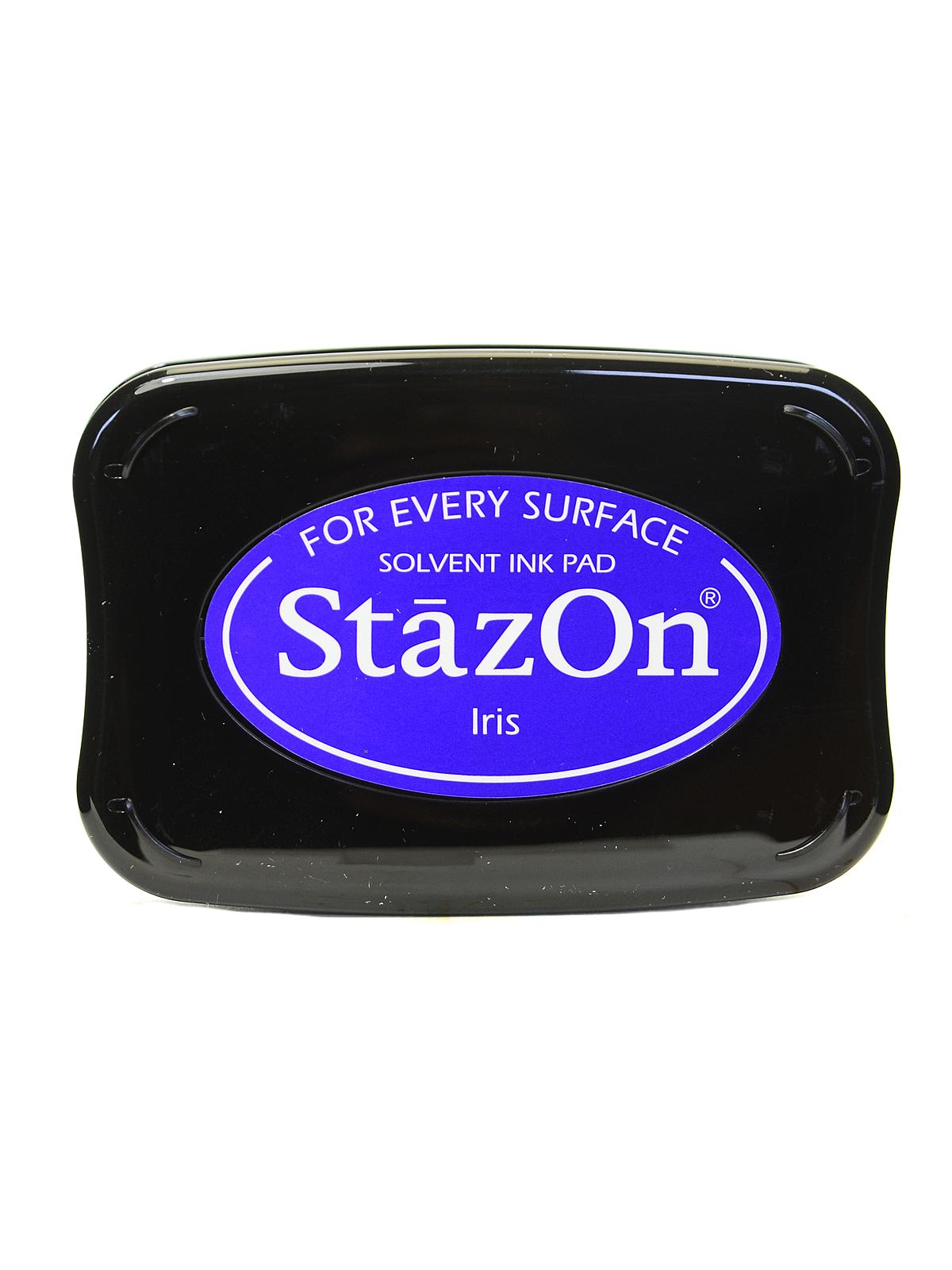 StazOn Solvent Ink iris 3.75 in. x 2.625 in. full-size pad