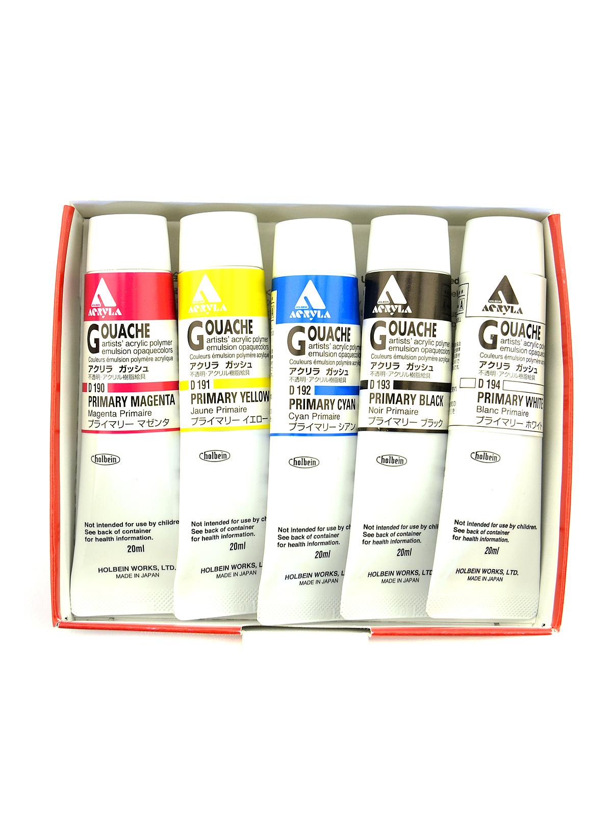 Acryla Gouache Sets Set Of 5 20 Ml