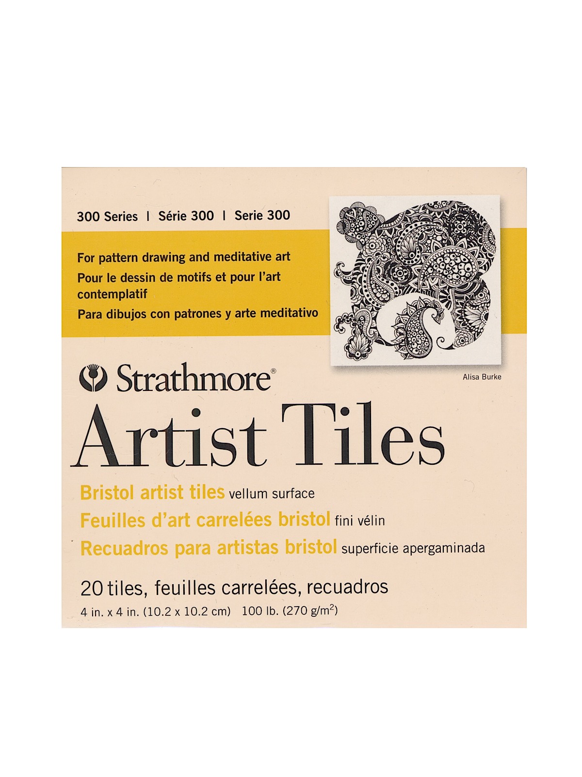 Artist Tiles Bristol Vellum Pack Of 20 4 In. X 4 In.