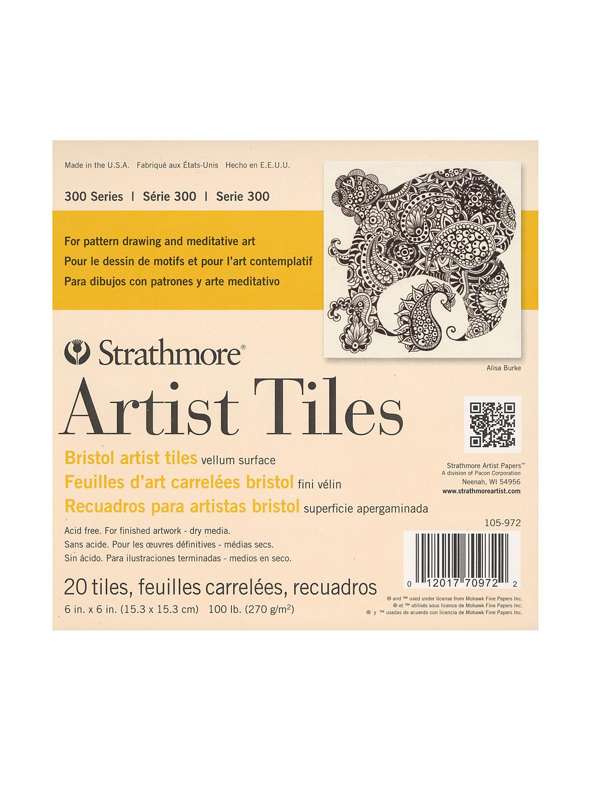 Artist Tiles bristol vellum pad of 20 6 in. x 6 in.