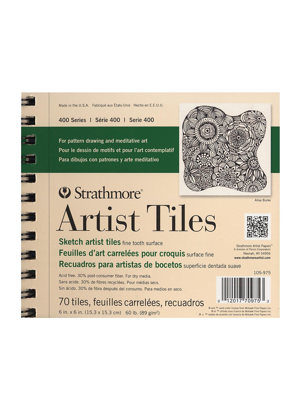 Artist Tiles black sketch pad of 70 6 in. x 6 in.