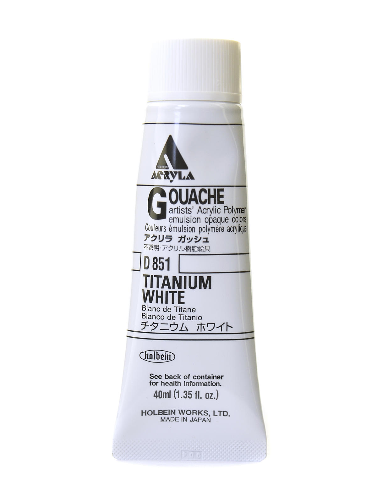 Acrylic Gouache 40 Ml Titanium White
