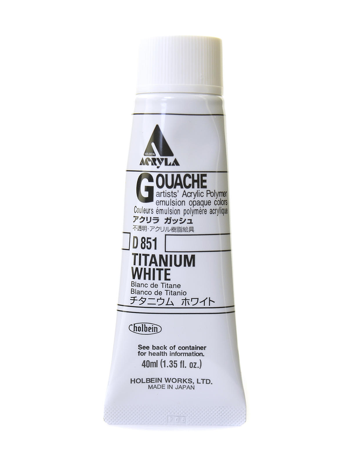 Acrylic Gouache 40 ml titanium white