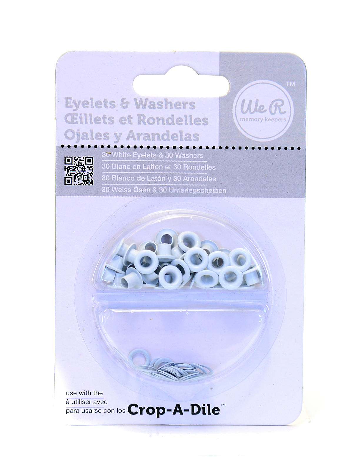 Eyelets & Washers white pack of 30