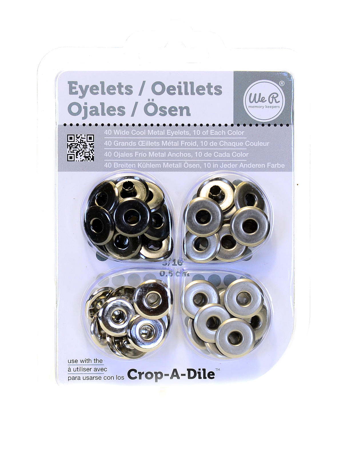 Wide Eyelets cool metal pack of 32