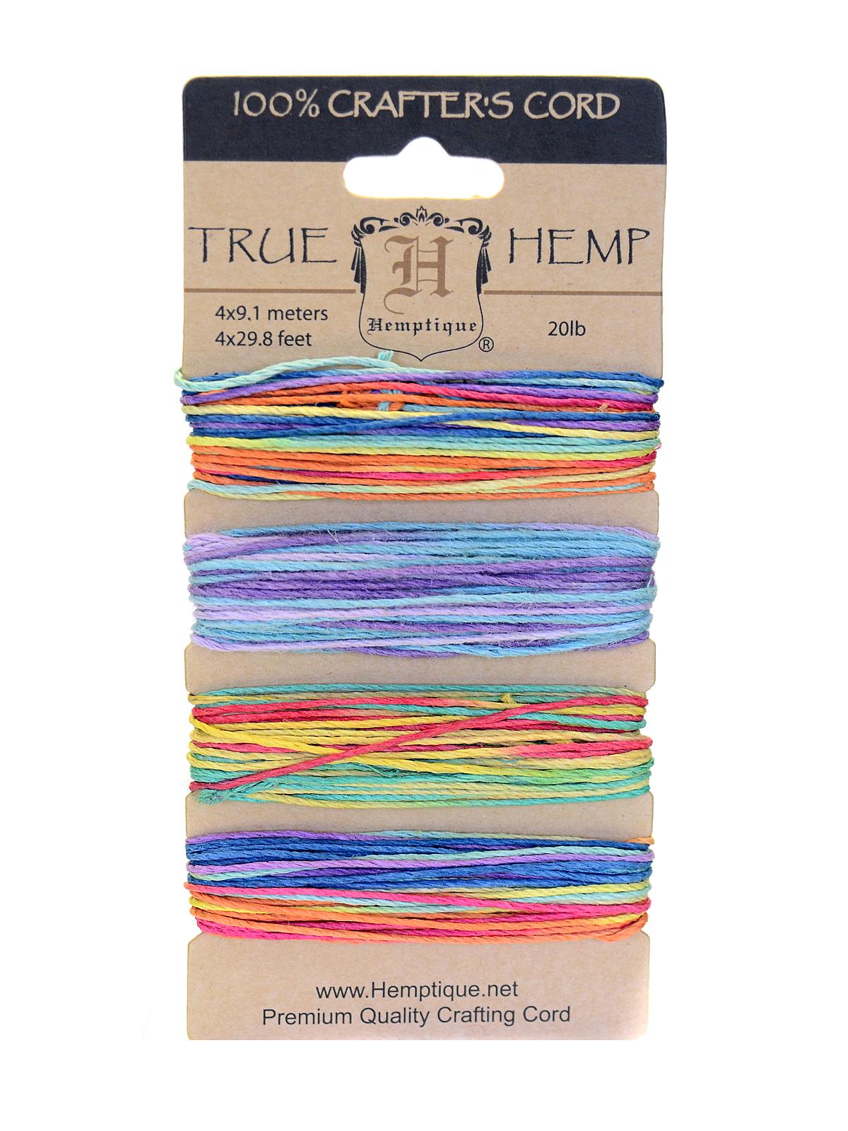 Cord Cards hemp 9.1 m x 4 colors variegated #2