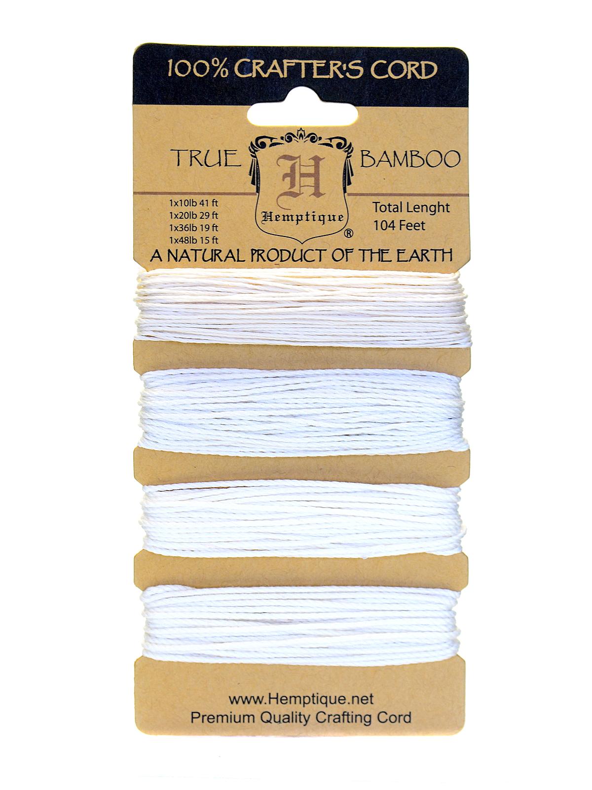 Cord Cards Bamboo 9.1 M X 4 Weights Natural