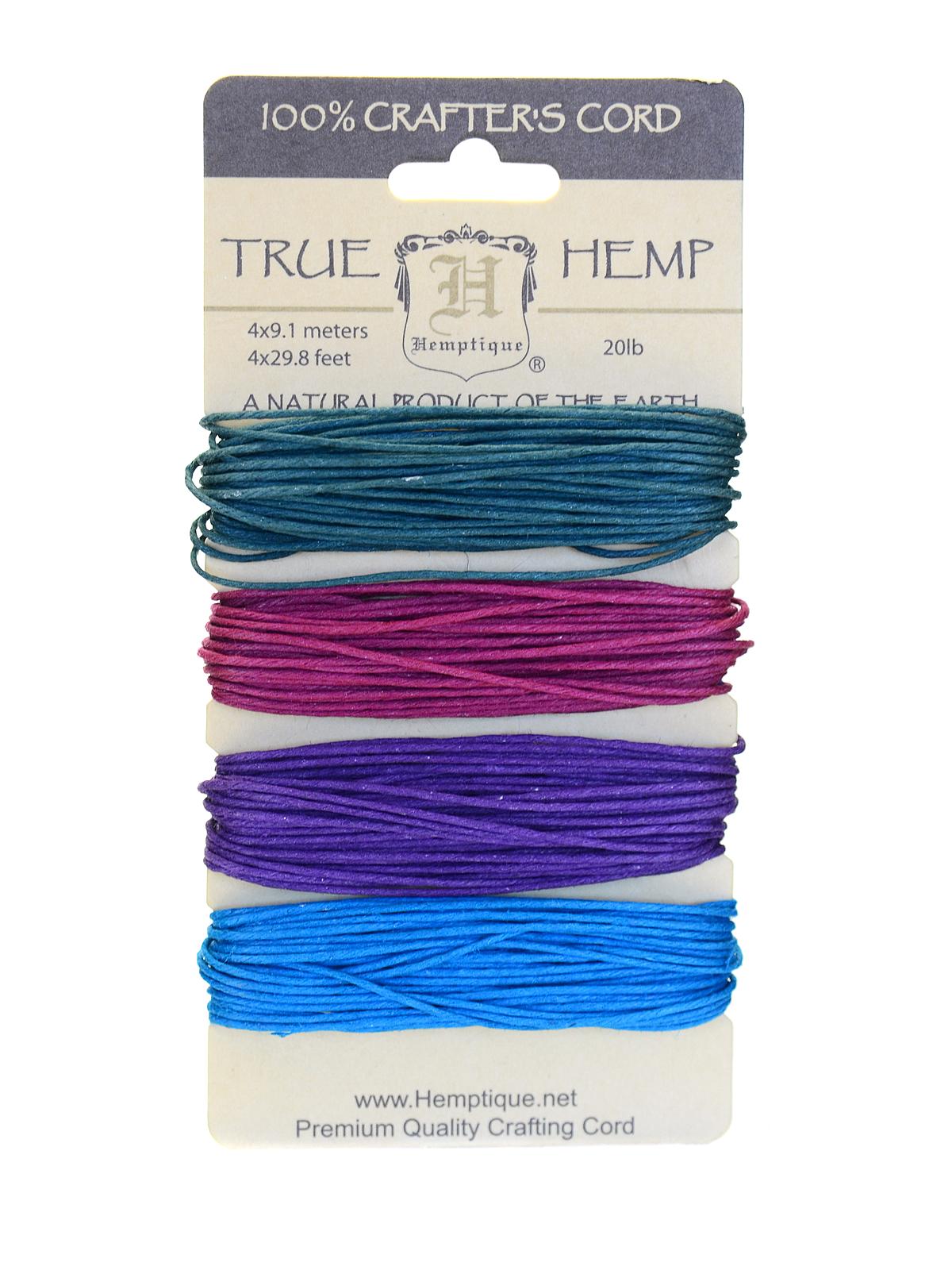 Cord Cards Hemp 9.1 M X 4 Colors Shades Of Party