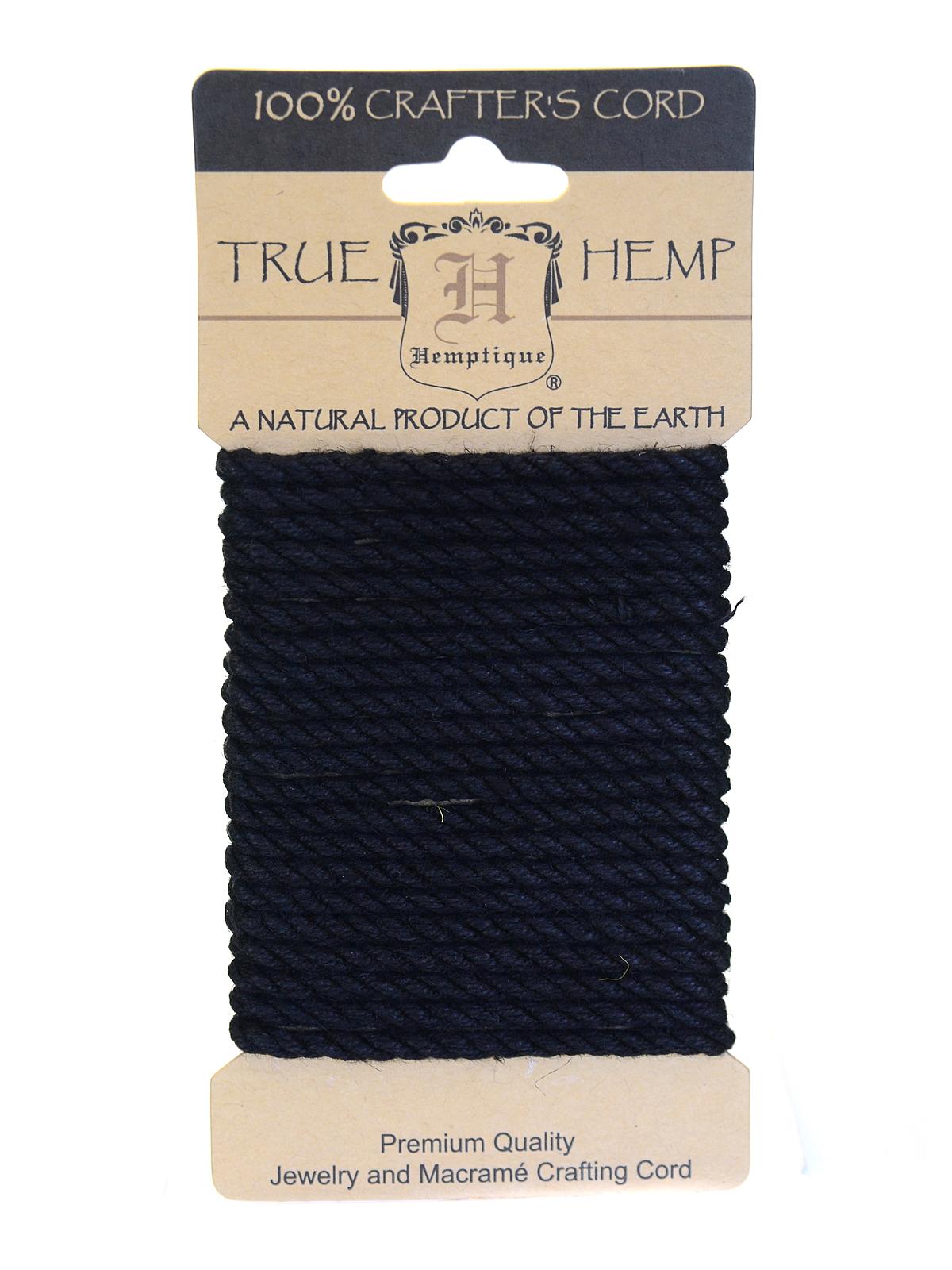 Cord Cards hemp rope 4 mm black