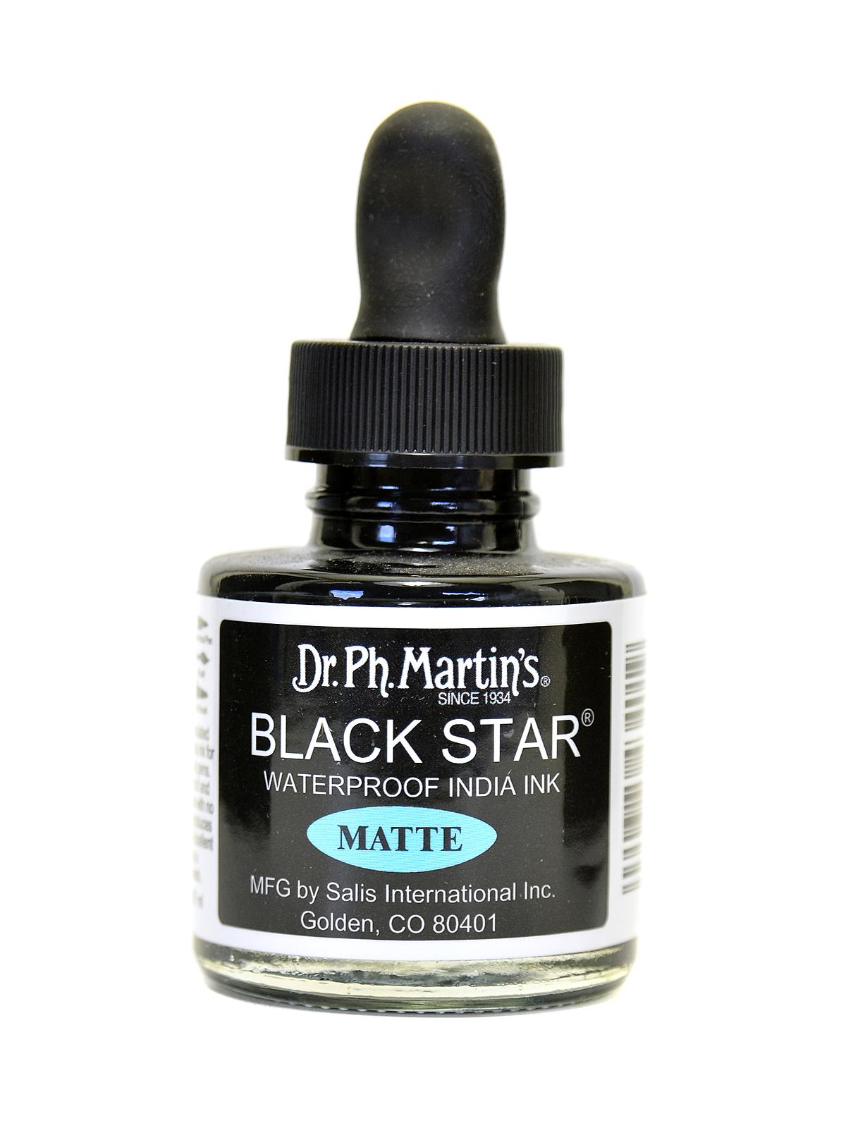 Black Star Waterproof India Ink matte 1 oz.